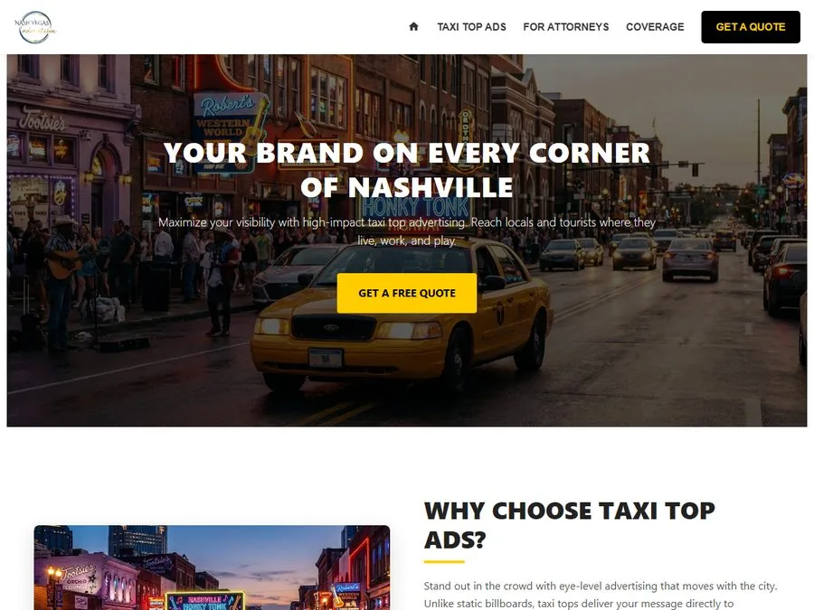 Nashvegas Advertising Website