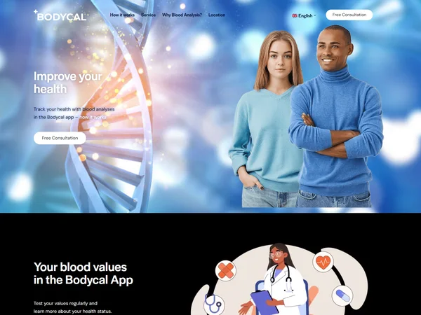 Bodycal Health-Tech Website Design