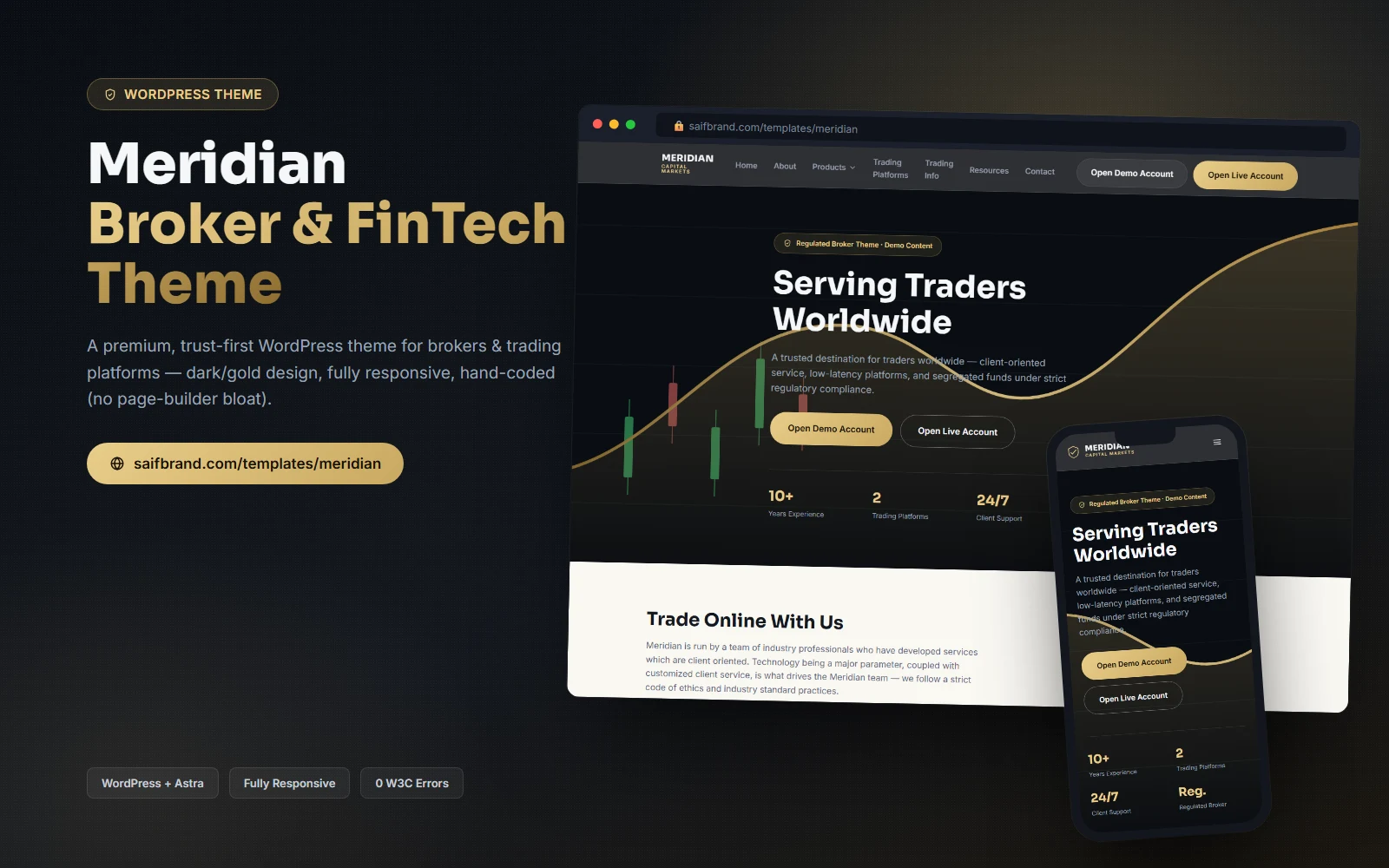 Meridian — Broker & FinTech Theme